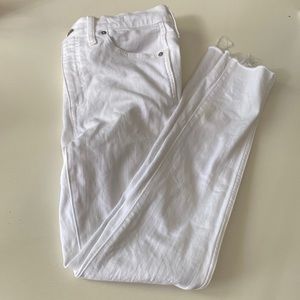 Madewell 10” high skinny white jeans